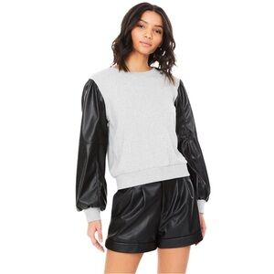 Generation Love Finley Faux Leather Balloon Sleeve Top